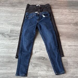 Zara Girls Black and Blue Jeans